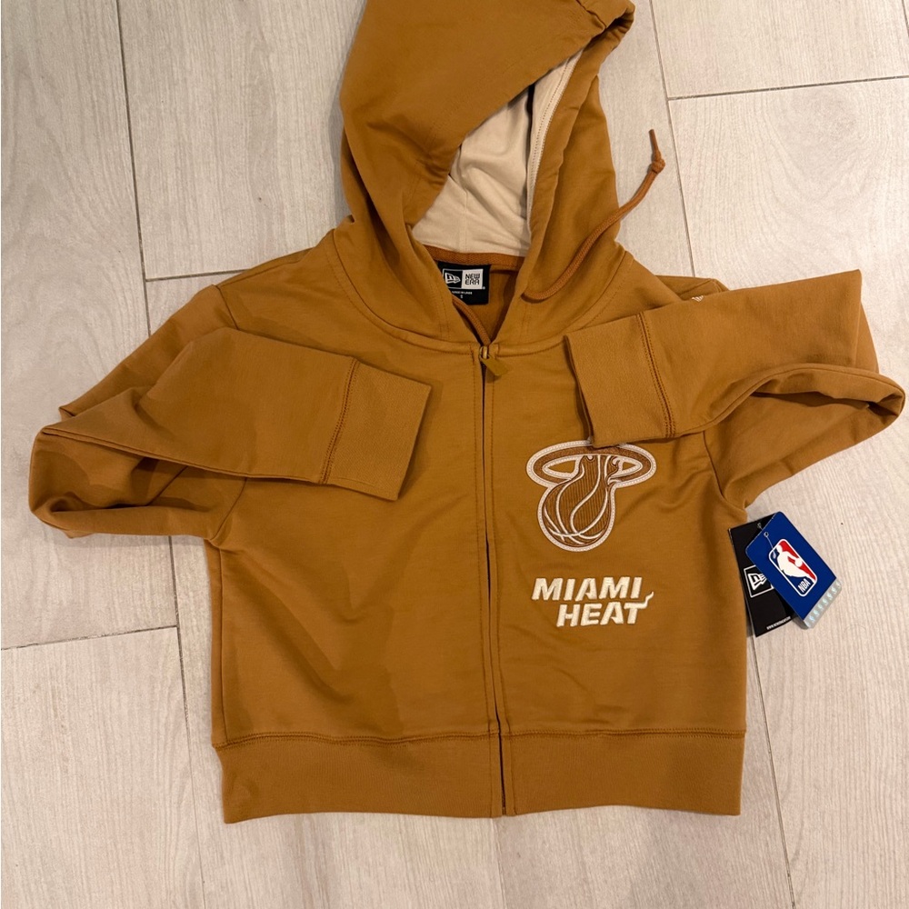 New Era Miami Heat Kids Hoodie - Tan